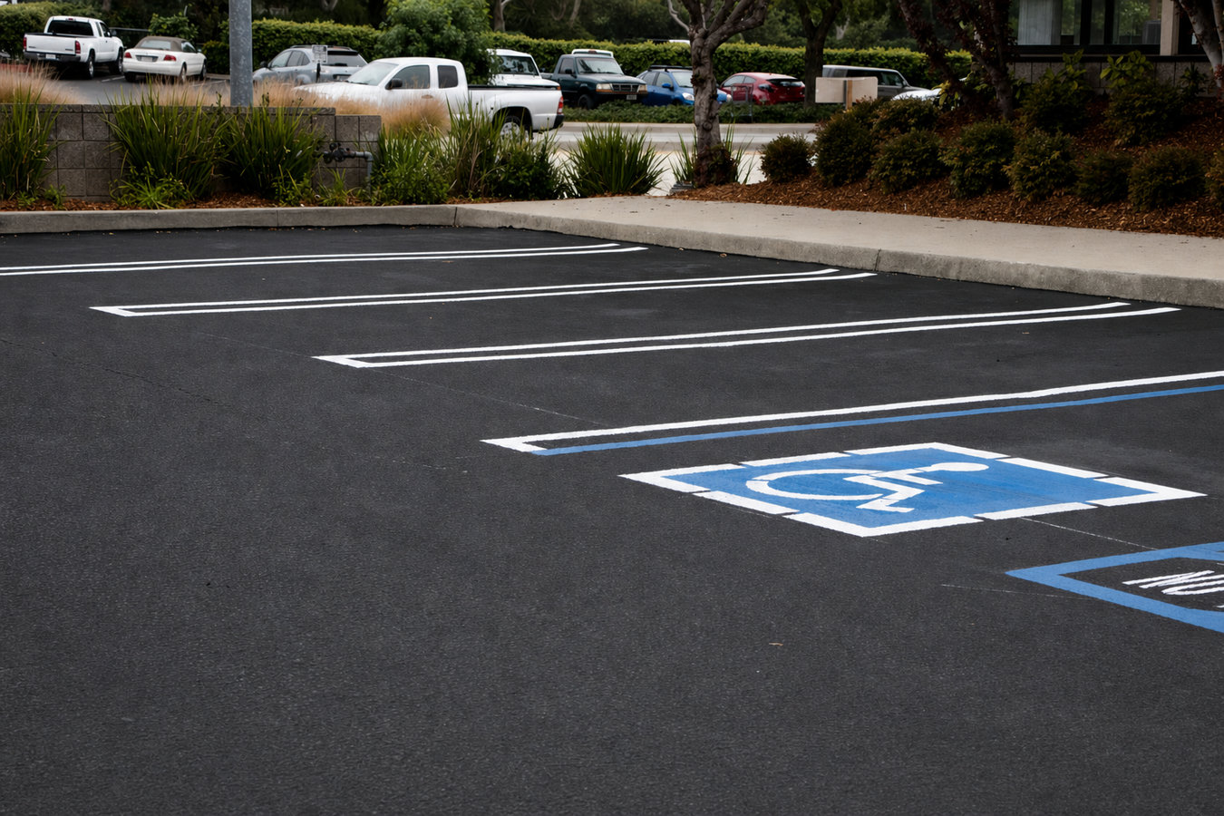 Parking lot striping
